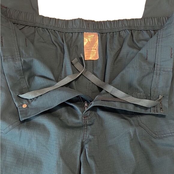 Carhartt Green Ripstop 8 Pockets Cargo Scrub Pants Size XL Tall NWOT - Picture 4 of 9